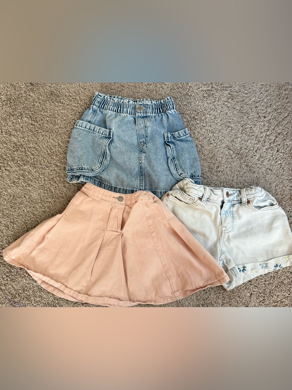 Bundle 👑H&M👑 &🐱Cat&Jack🐱 Kids Denim Shorts/Skirts. Size 6X-7/8